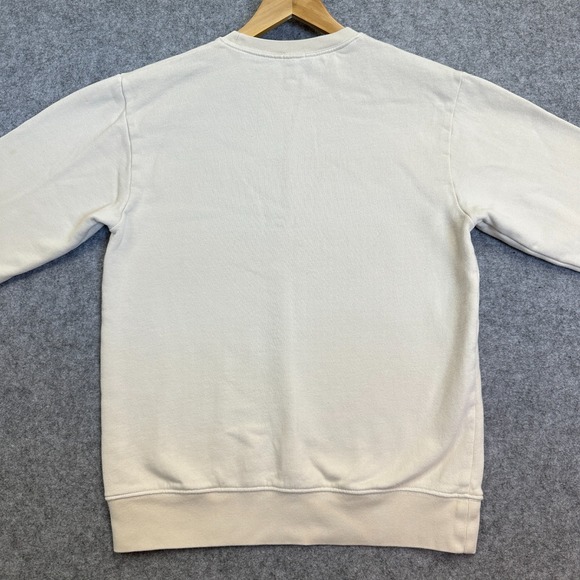 John Galt Scottsdale Crewneck Sweatshirt Women's Size S Cream Navy Heavyweight - Picture 7 of 8